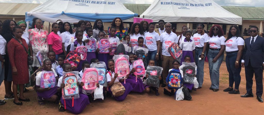 Ika South First Lady, Efechukwu Ehiwarior celebrates International Day of the Girl Child with female pupils